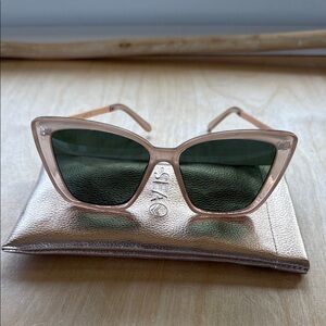 Pink and Green Cat-Eye Sunglasses